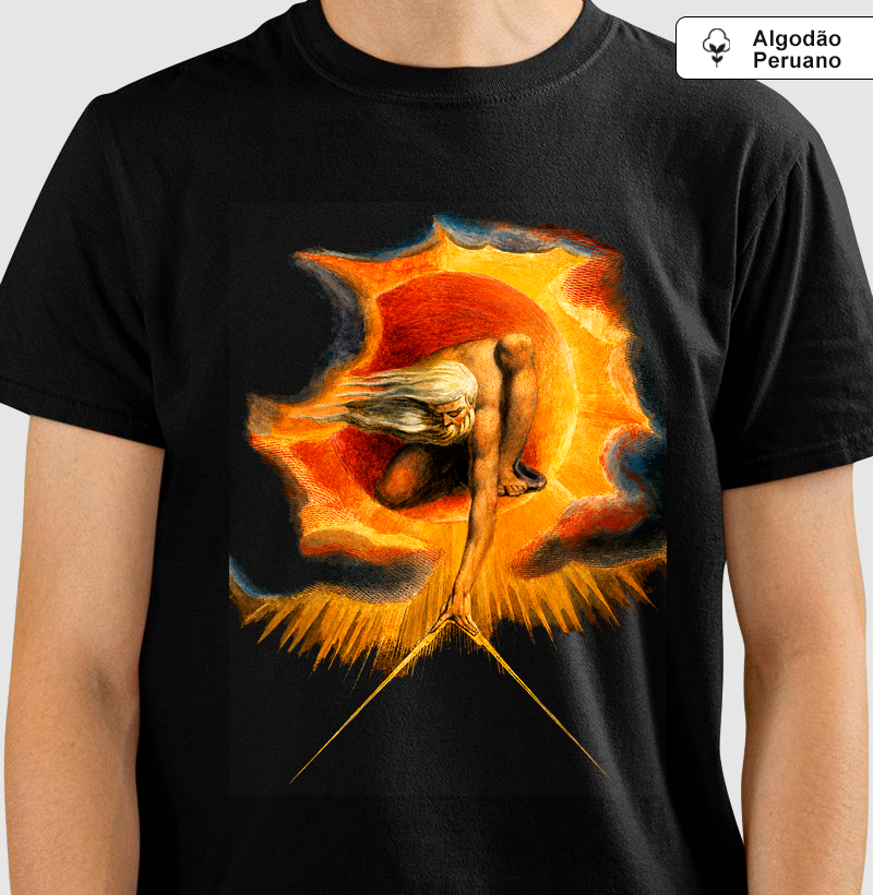 Camiseta The Ancient of Days William Blake Algodão Peruano 