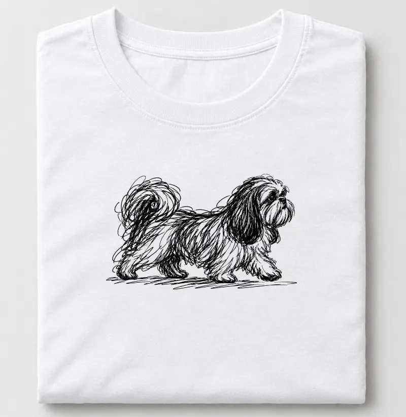 Rascunho de Shih Tzu - Camiseta