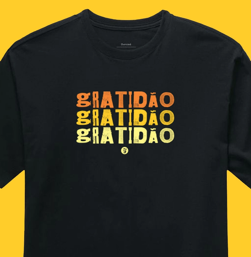 Camiseta GRATIDÃO / Laranja