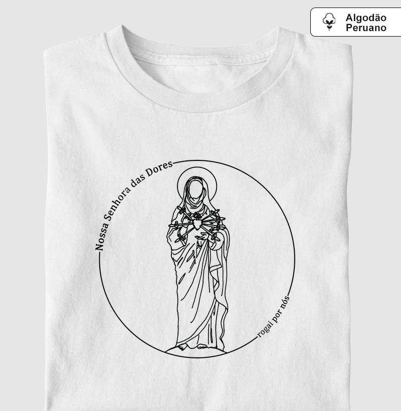Nossa Senhora das Dores Minimalista - Algodão Peruano