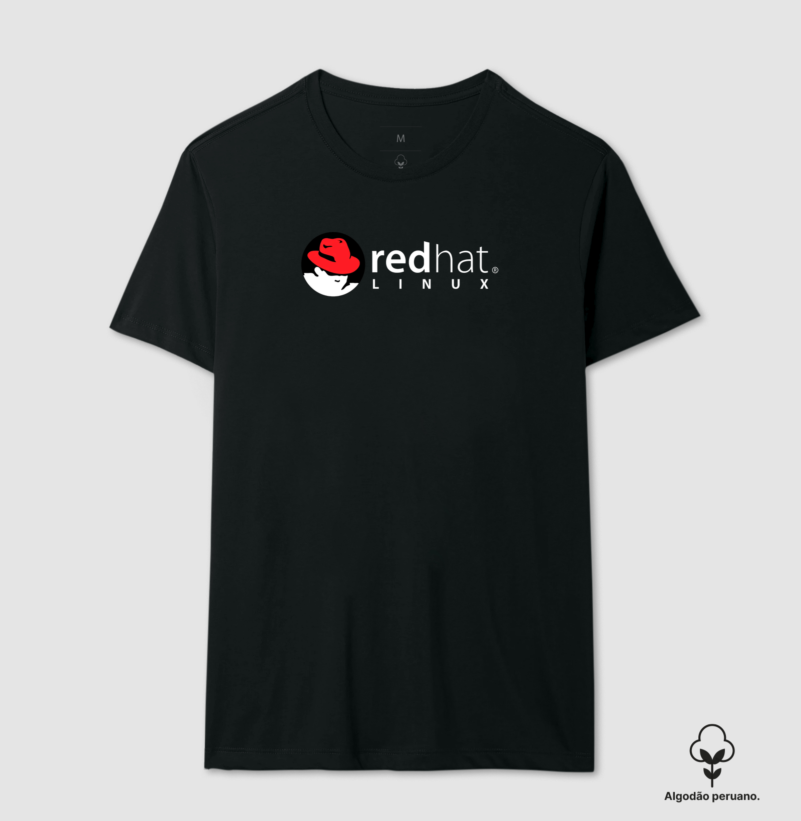 "RedHat Linux" T.I - Camiseta Algodão Peruano