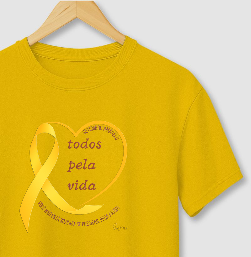 Camiseta - Setembro Amarelo - TODOS PELA VIDA