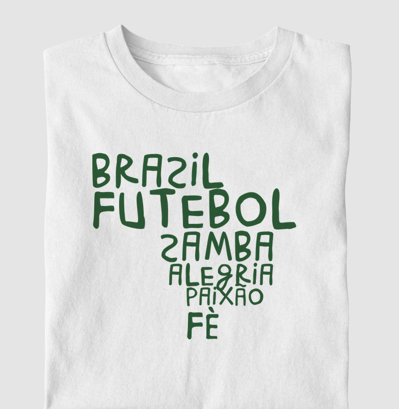 Brasil de futebol, samba, alegria, paixão e fé