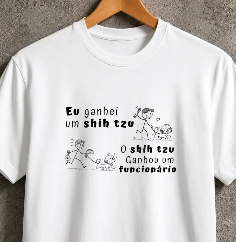 Eu ganhei um Shih Tzu, o Shih Tzu ganhou um funcionário 