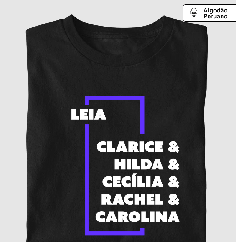 Camiseta Algodão Peruano - Escritoras Brasileiras