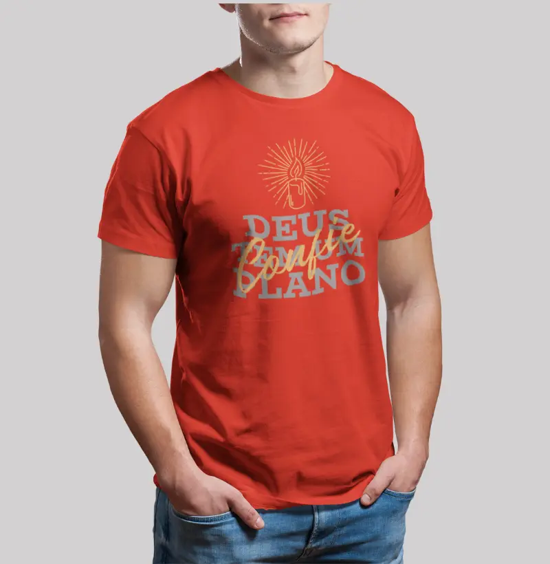 Camiseta Masculina Deus tem um Plano