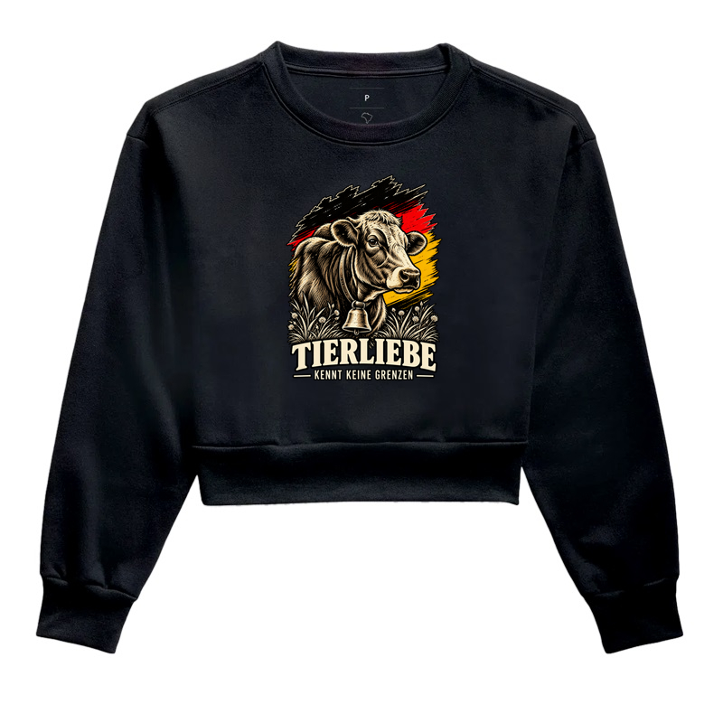 Tierliebe kennt keine Grenzen - Cropped Moletom