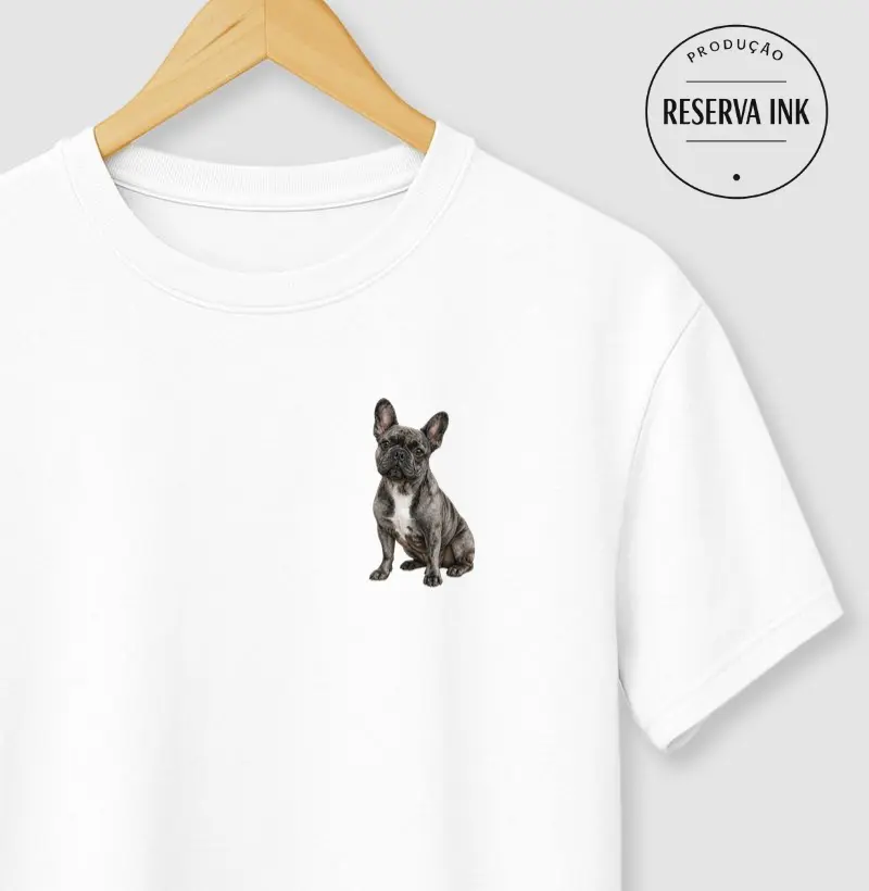 Bulldog Rajado Cinza Minimalista