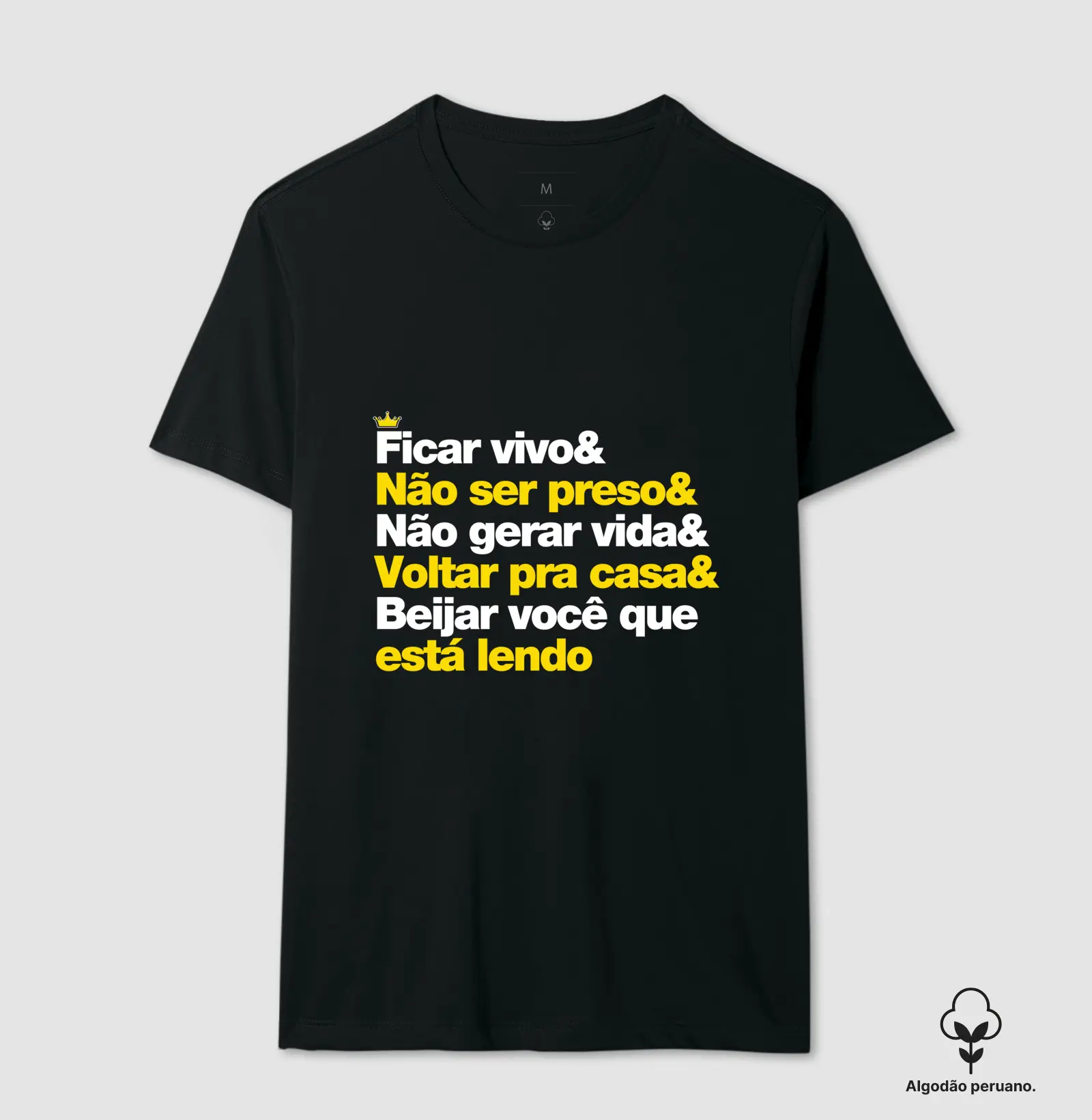 Meu plano é, Ficar vivo, não ser preso, não gerar vida, voltar pra casa e beijar você que ta lendo
