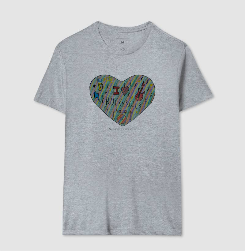 Camiseta Adulto I Love Rock and Roll by Johannes Cruzué
