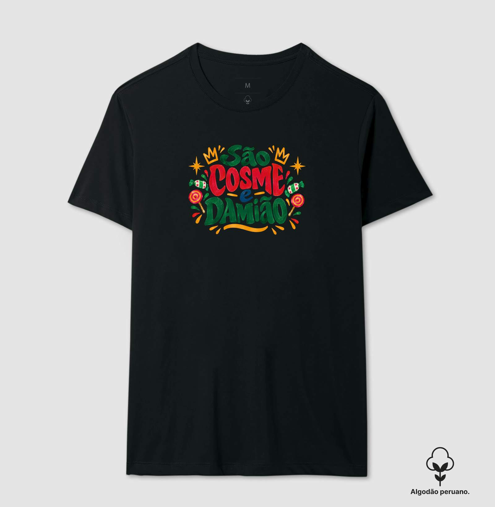 São Cosme e Damião - Camiseta Algodão Peruano