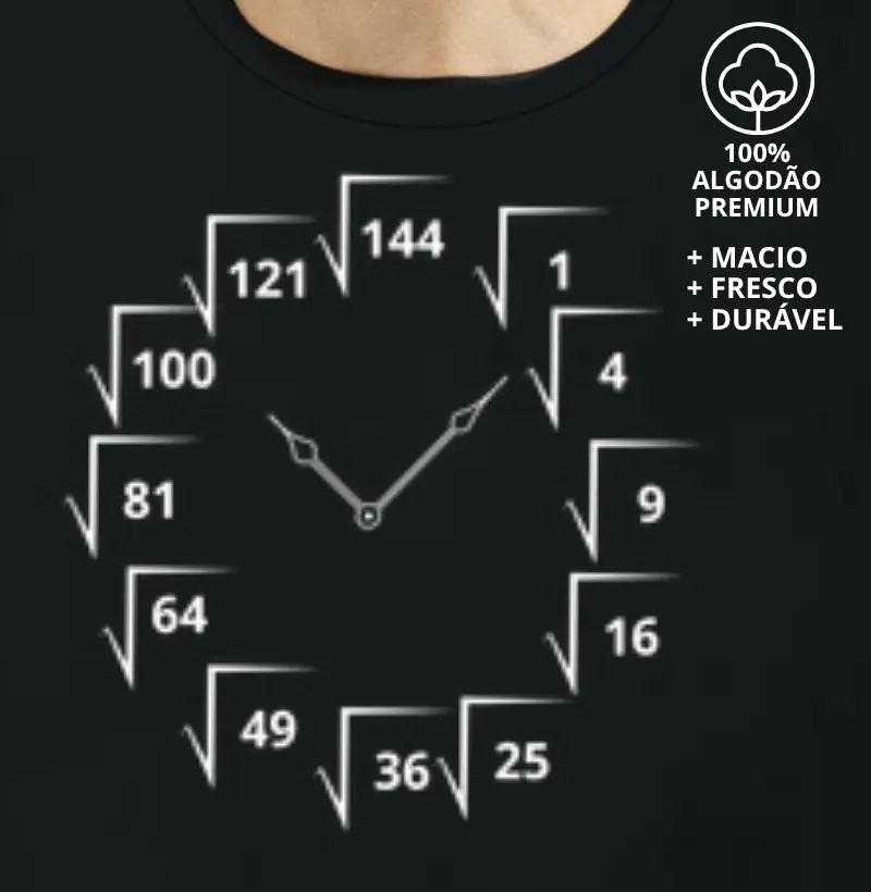 Camiseta Relógio Raiz Quadrada