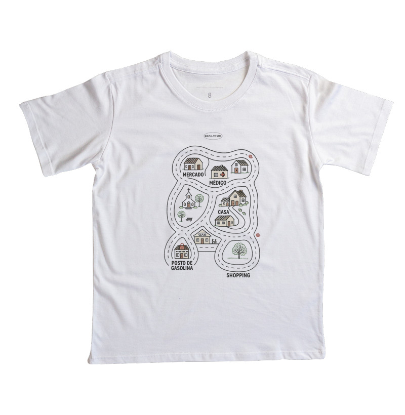 Camiseta pista de carrinho na cidade