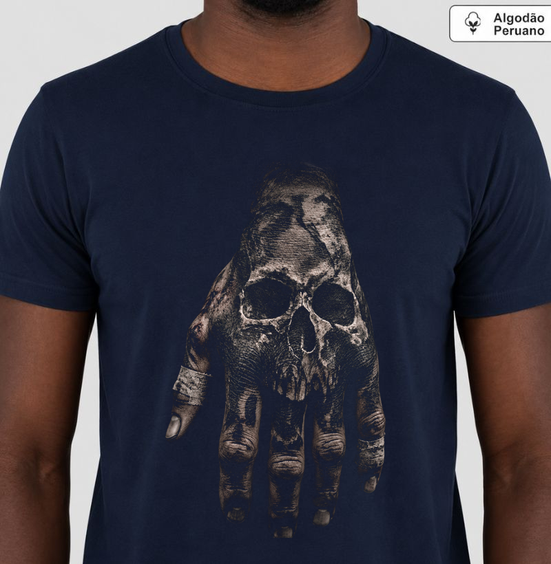Mãos Marcadas - Homem - Camiseta Algodão Peruano