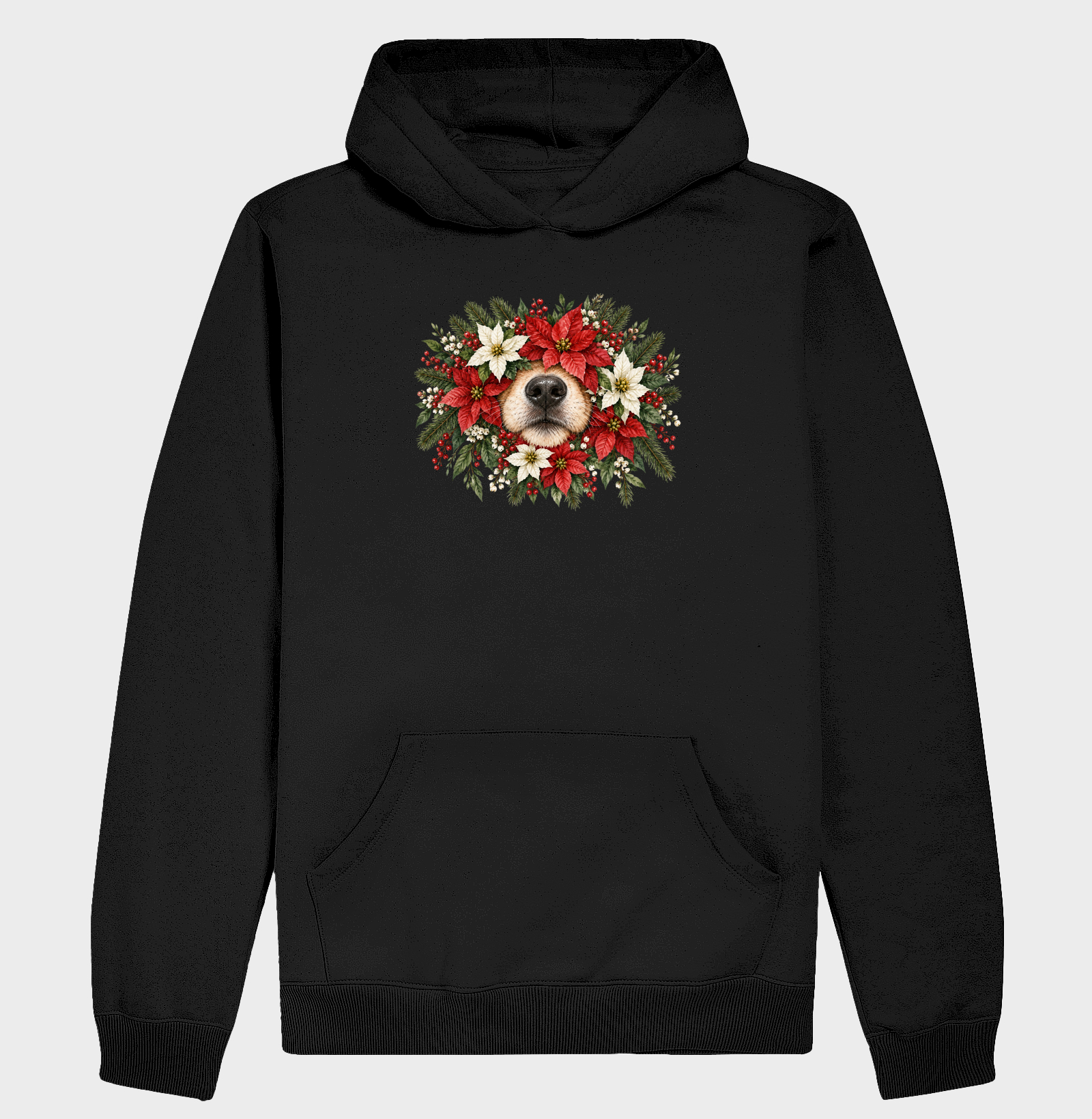 Flores Natalinas & Focinho - Hoodie Moletom