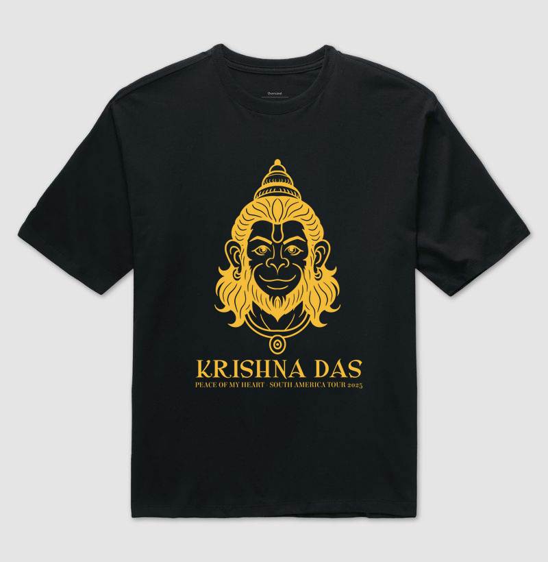 Hanuman Head - Camiseta Oversized - Estampa Amarela