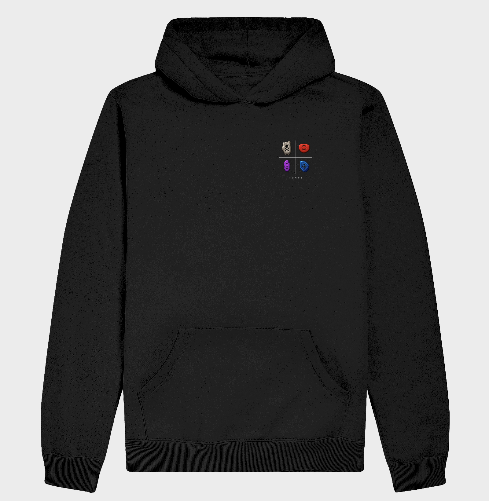 Runes I Com Cores - No Peito - Hoodie Moletom