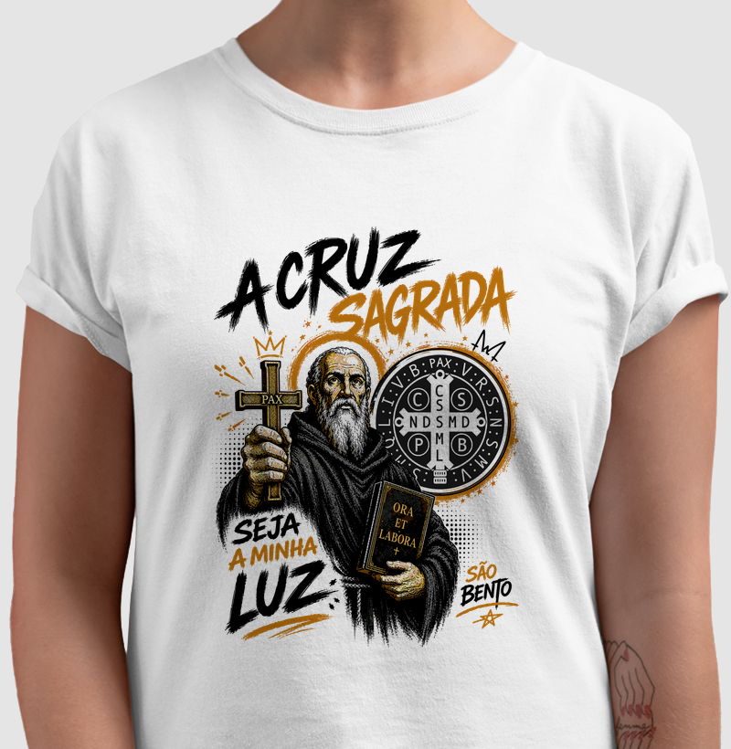 São Bento - A Cruz Sagrada seja a Minha Luz - Streetwear