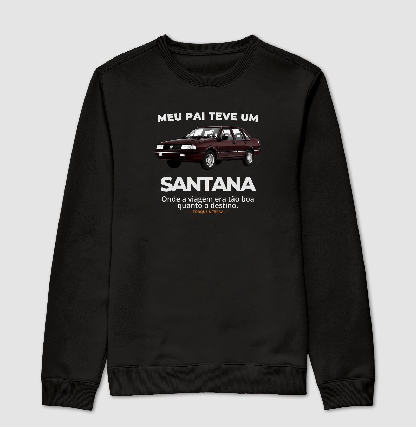 Meu pai teve um  - SANTANA - vinho - Suéter Moletom
