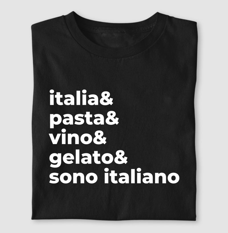 Italia, pasta, vino, gelato e sono italiano 