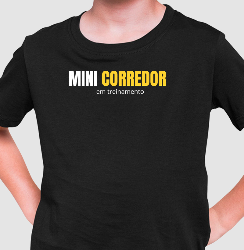 Mini corredor em treinamento