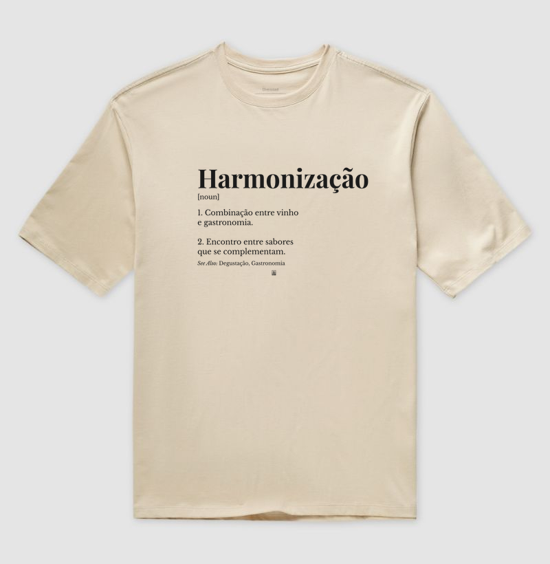 Camiseta Oversized Harmonização — Wine Dictionary