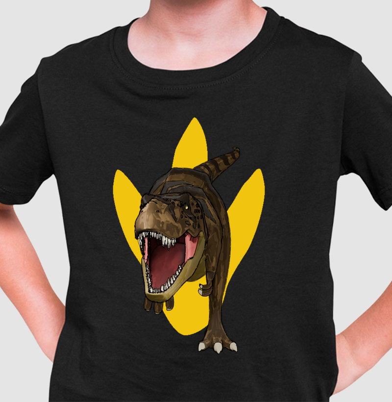 Camiseta Dinossauro T-rex Algodão Premium Dinoloco 
