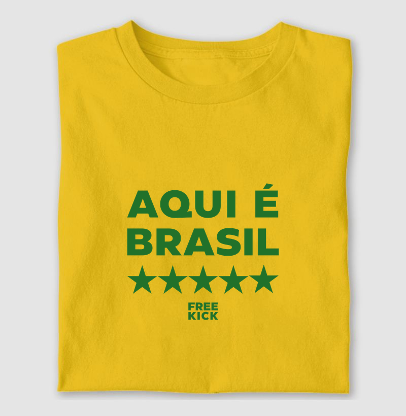 CAMISETA FREE KICK AQUI É BRASIL