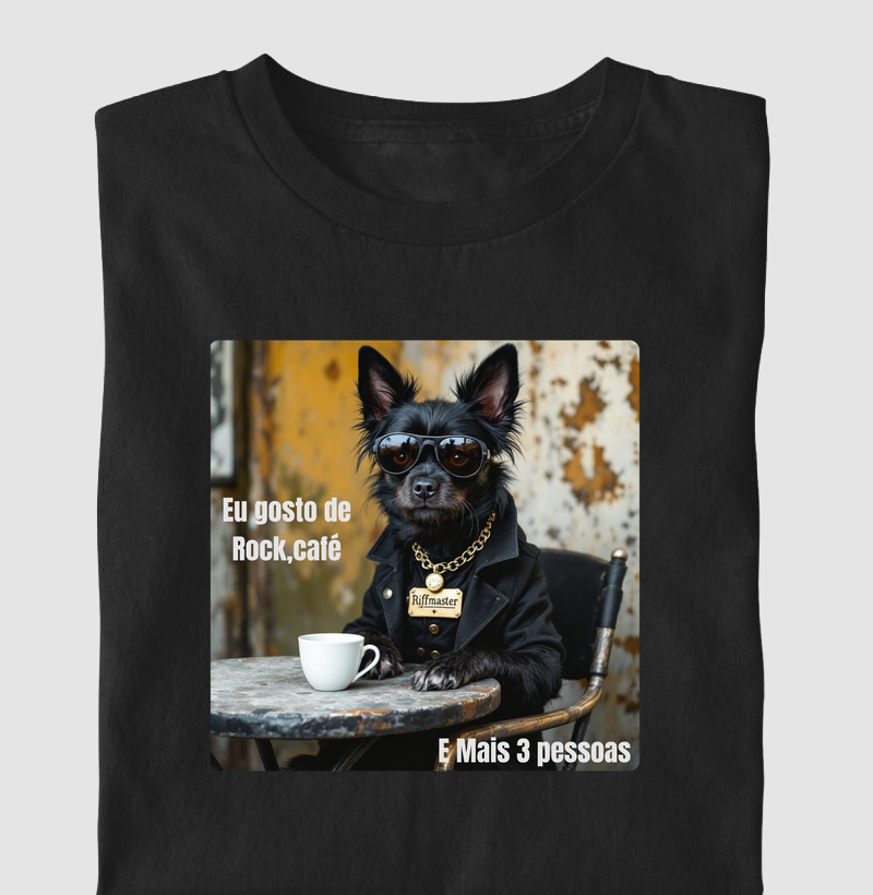 Eu gosto derock, café e 3 pessoas