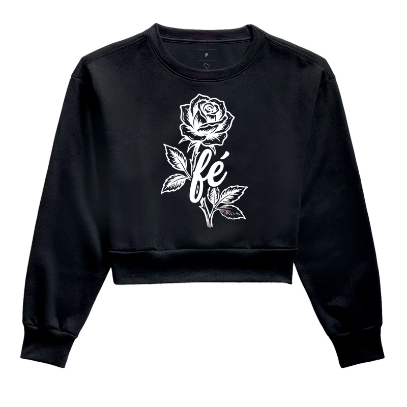 Fé Rosa - Cropped Moletom