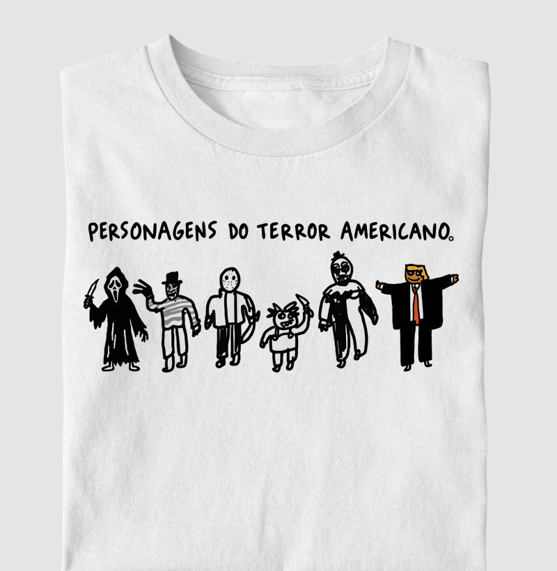 Personagens do Terror Americano – Horror Icons - Camiseta