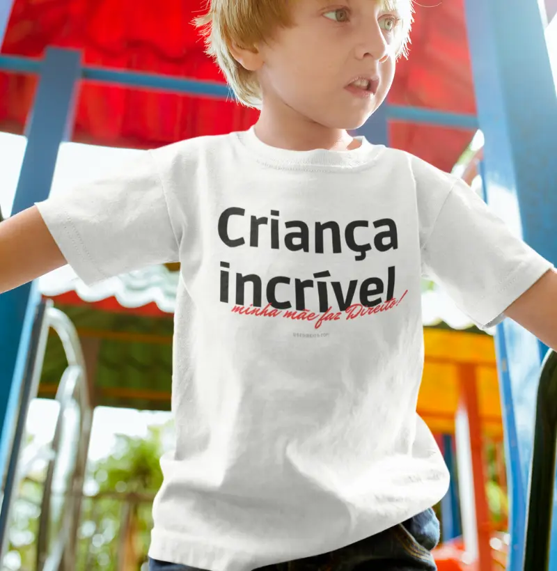 Criança incrível minha mãe faz direito