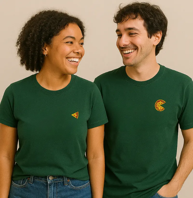 Kit Camiseta Casal Pizza