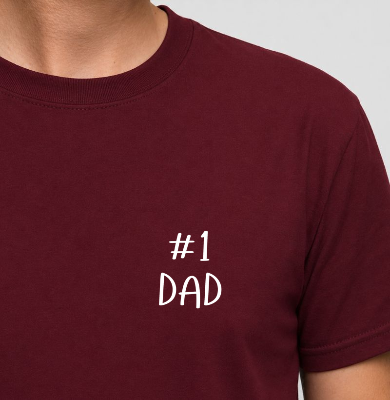 Camiseta Pai Número 1 — #1 Dad