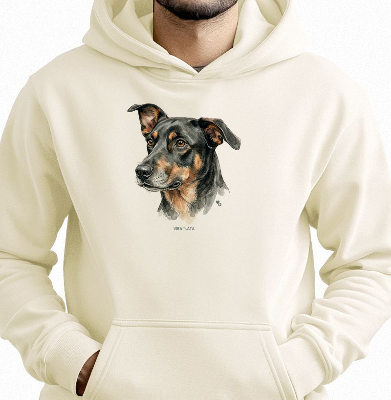 Cães - Vira-Lata Preto e Caramelo - Moletom Hoodie