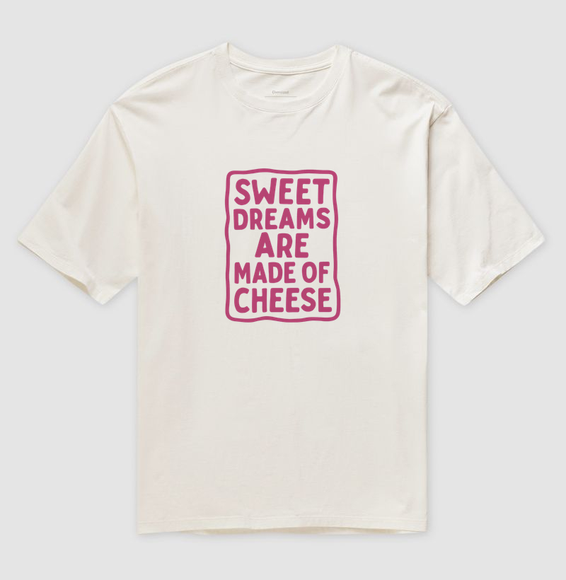 Camiseta Oversized Sweet Dreams Rosa