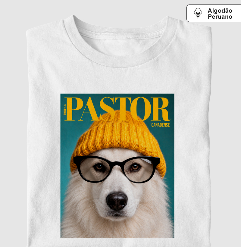 📰🤍 Pastor Canadense Revista ✨🕶️ - Camiseta Algodão Peruano