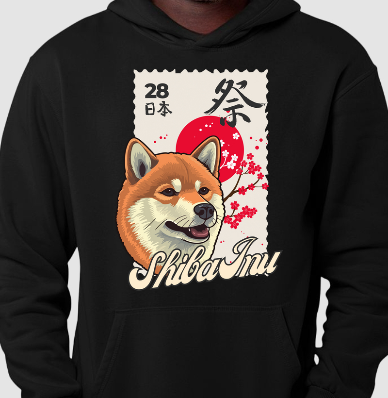 Hoodie Moletom Nihon Shiba Inu Dog Pulse