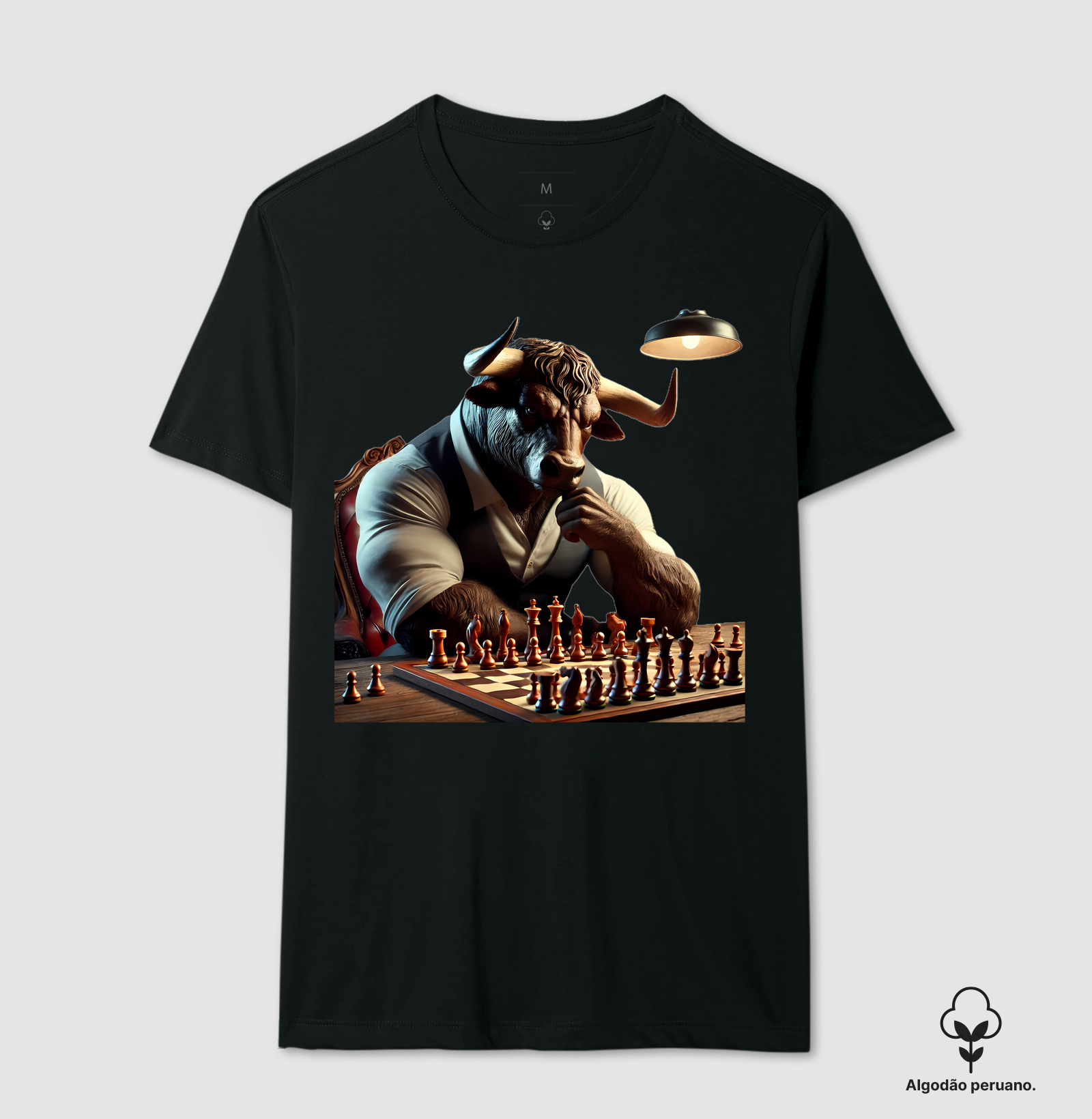 Touro jogando xadrez