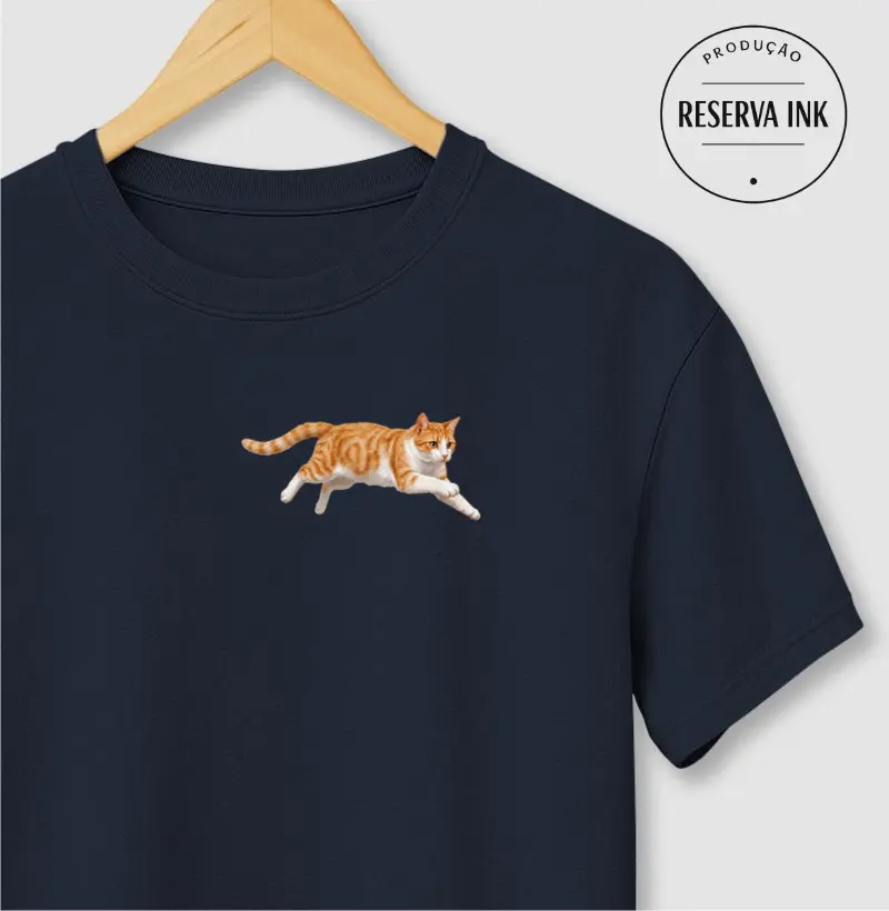 SRD - Gato Laranja e Branco Minimalista
