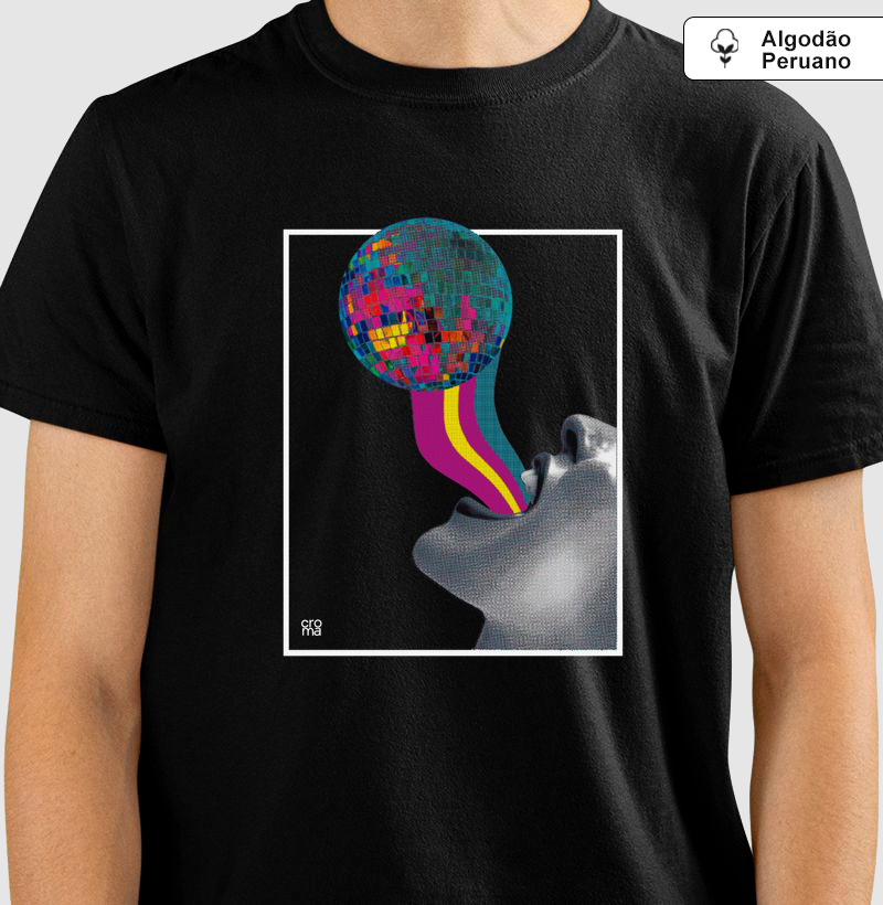 Camiseta Regular Algodão Peruano Disco Ball II