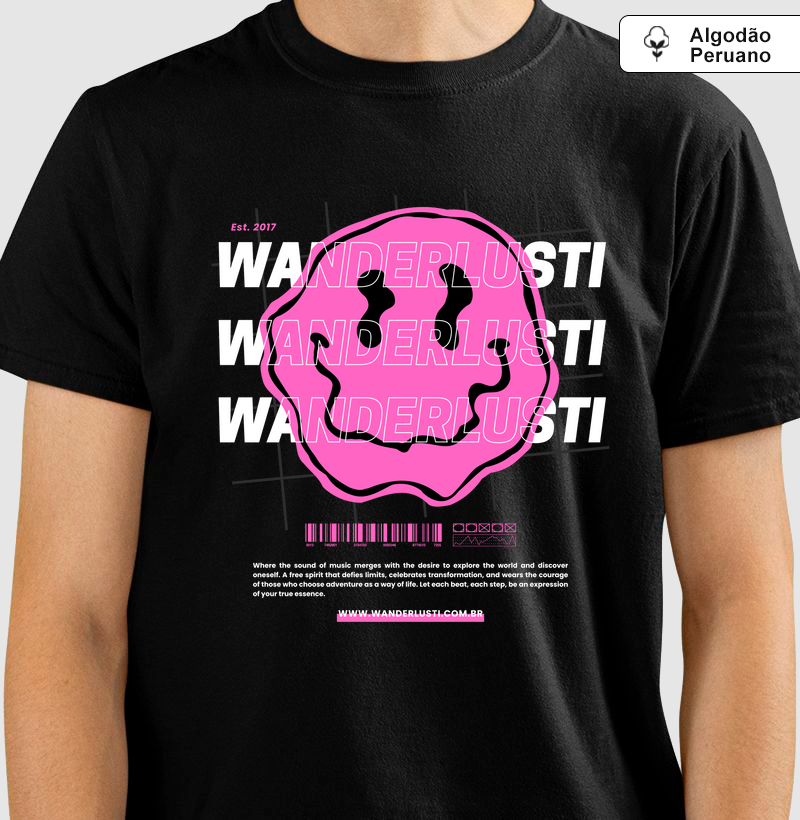 Camiseta de Algodão Peruano Isa Smile Pink