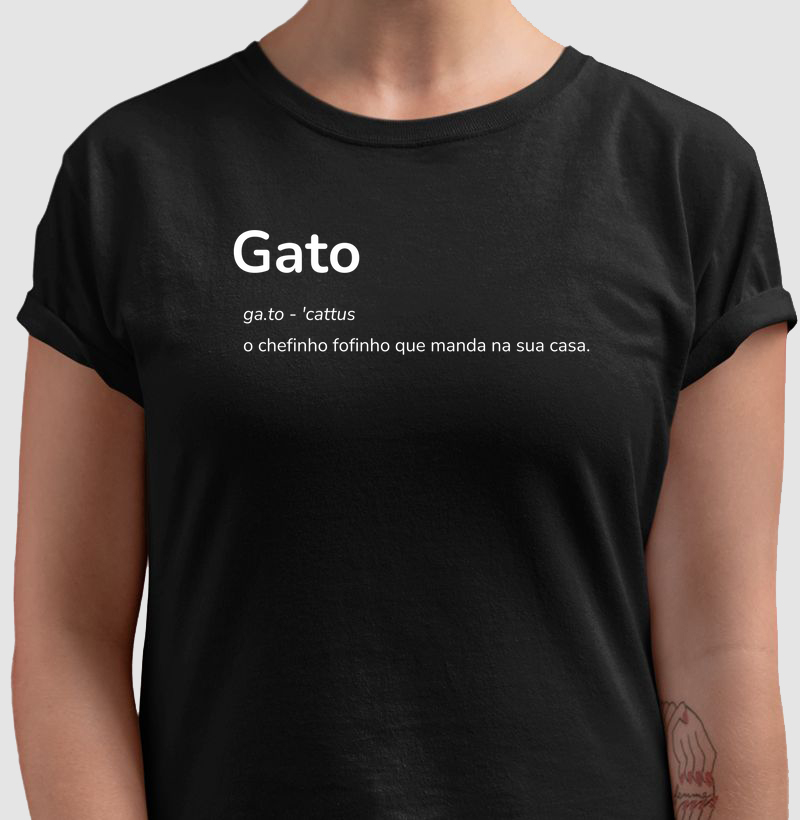 Gato Dicionário (Camiseta)