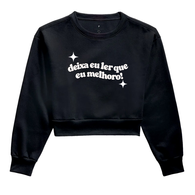 Deixa Eu Ler - Cropped Moletom