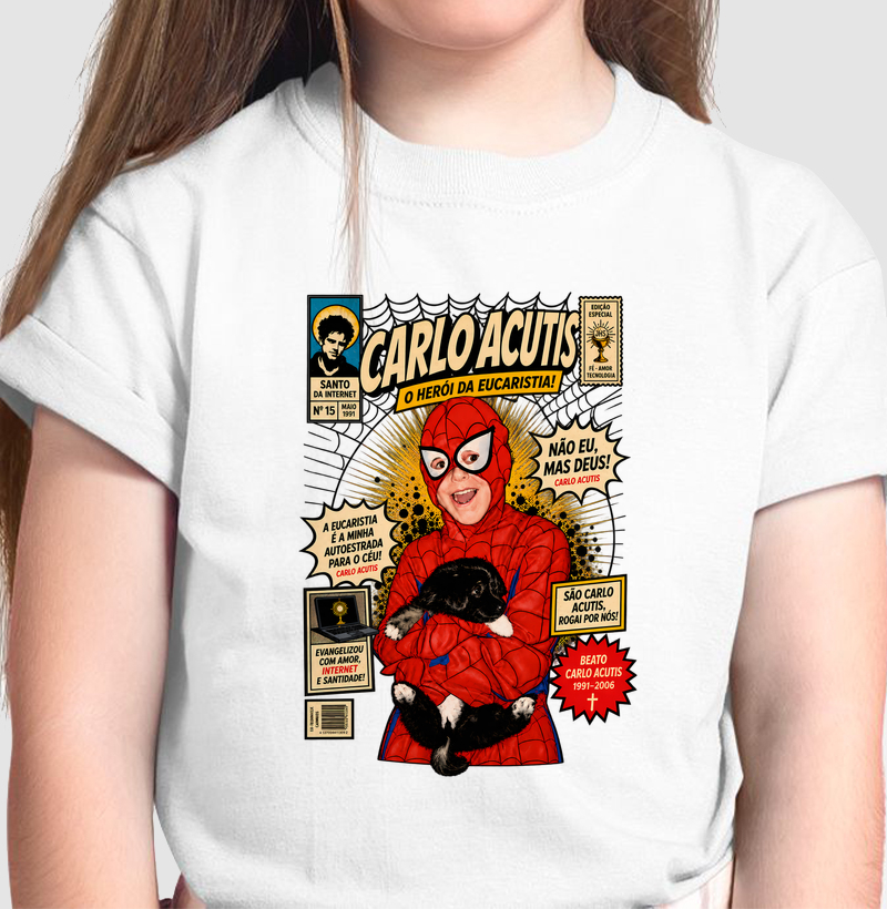  São Carlo Acustis - O Homem-Aranha - Infantil - Camiseta Infantil