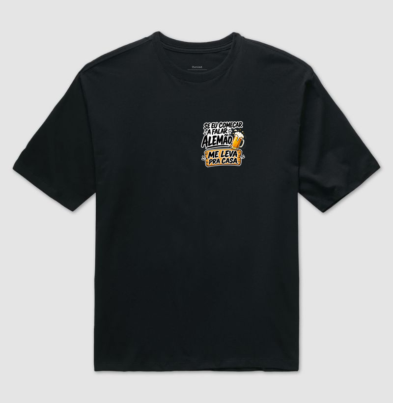 Se Eu Começar a Falar Alemão Mini - Camiseta Oversized