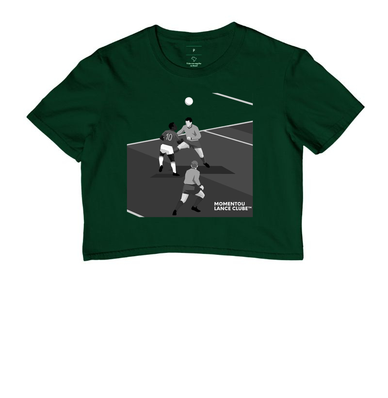 (Copa) Cropped Chapéu fantástico do Rei em preto e branco 