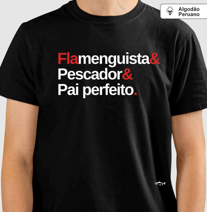 FLAMENGUISTA E PESCADOR E PAI (Algodão peruano)
