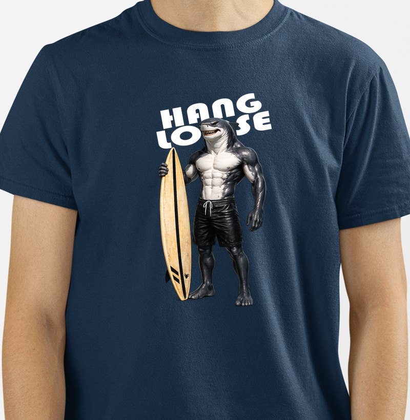 Camiseta Tubarão Surfista - Hang Loose