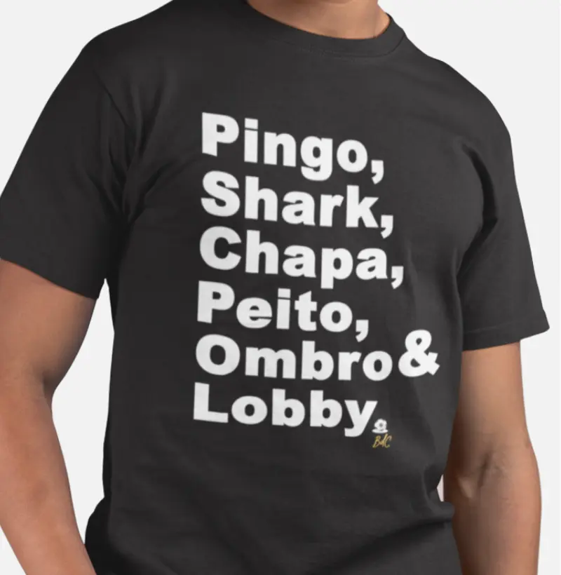 Pingo Shark Chapa Peito Ombro Lobby Futevôlei - Camiseta